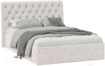 Полуторная кровать ТриЯ Скарлет универсальная тип 1 140x200 (велюр бежевый)