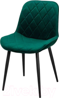 Стул СоюзРегионПоставка Аура СРП-032 (муар черный/велюр Velluto 10 темно-зеленый)