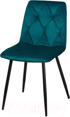 Стул СоюзРегионПоставка Регги СРП-066 (муар черный/велюр Velluto 36 бирюзовый)