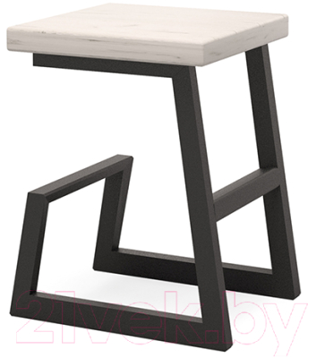 Табурет Millwood Арне 1 Л (дуб белый Craft/металл черный)