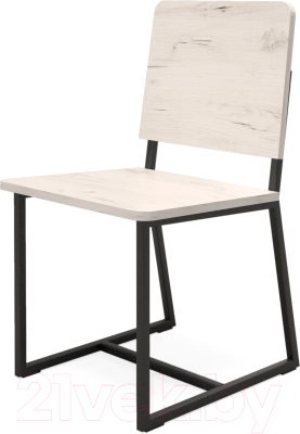 Стул Millwood Лофт Чед-1/L (дуб белый Craft/металл черный)