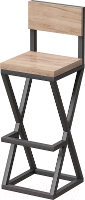 Стул барный Millwood Вена 2 Л полубарный (дуб табачный Craft/металл черный)