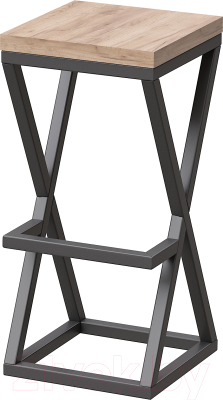 Табурет барный Millwood Вена 3 Л (дуб табачный Craft/металл черный)