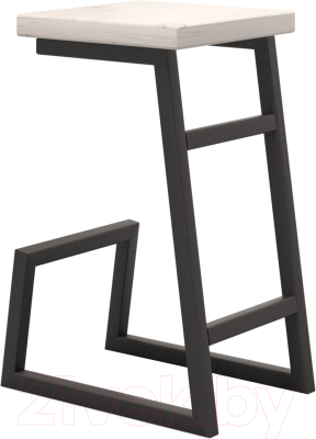 Табурет барный Millwood СДН-6 Арне 1 Л полубарный (дуб белый Craft/металл черный)
