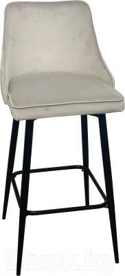 Стул барный M-City Паркер / 688M05126 (H-09 светло-серый велюр/черный)