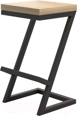 Табурет барный Millwood СДН-6 Бран/L 1 полубарный (дуб золотой крафт/металл черный)