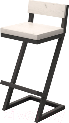 Стул барный Millwood СДН-6 Оберг/L 1 полубаный (дуб белый крафт/металл черный)