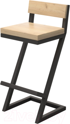Стул барный Millwood СДН-6 Оберг/L 1 полубарный (дуб золотой крафт/металл черный)
