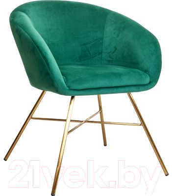 Стул Седия Amur (зеленый велюр/золото)
