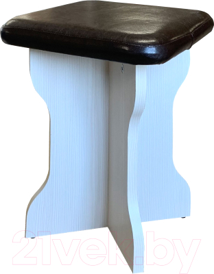 Табурет Анмикс ЛДСП (бодега/кожзам коричневый)