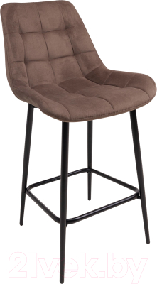 Стул барный Алвест AV 405 (коричневый микровелюр 09/черный)