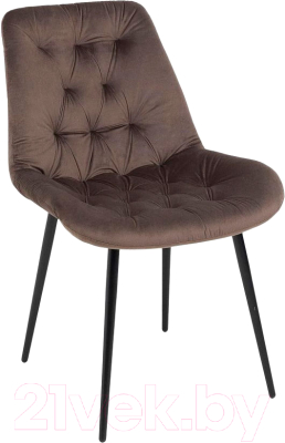 Стул Алвест AV 435 (шоколадный бархат/черный)