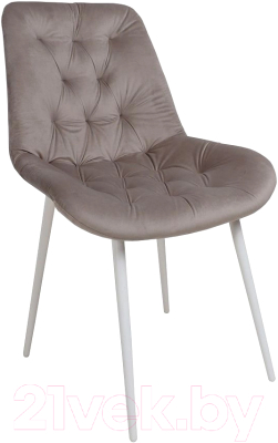 Стул Алвест AV 435 (светло-коричневый бархат H-61/белый)