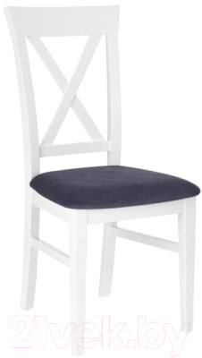 Стул Halmar Bergamo (белый/темно-синий)