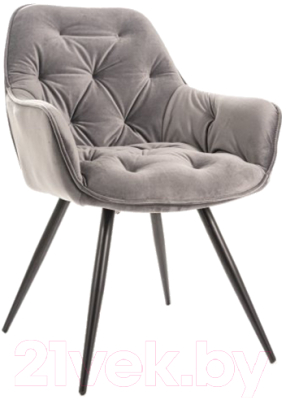 Стул Signal Cherry Velvet (серый/черный матовый)