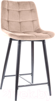 Стул барный Signal Chic H-2 Velvet (Bluvel 28 бежевый/черный матовый)