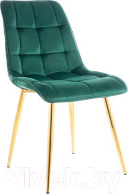 Стул Signal Chic Velvet (зеленый/золото)