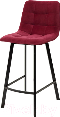 Стул барный M-City Chilli-QB Square полубарный / 461MC04311 (винный 16 велюр/черный)