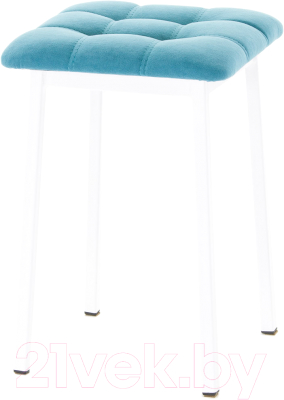 Табурет AMC Comfort 7.6.13 (ткань бирюзовый/белый)