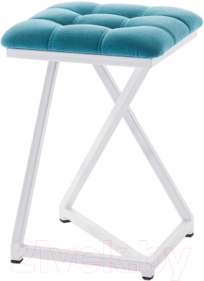 Табурет AMC Comfort 9.6.13 (ткань бирюзовый/белый)