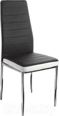 Стул Mio Tesoro Джия DC-060 (черный с белой вставкой/хром)
