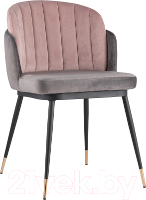 Стул Stool Group Пенелопа / FDC8054 FUT-81 + FUT-64 (вельвет темно-серый/розовый)