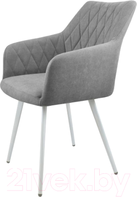 Стул Гальваник Диаманте Лофт (эмаль белый муар/Candy Grey)