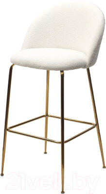 Стул барный M-City Glade / 629M04978 (Nini-01 белый Teddy/золото)