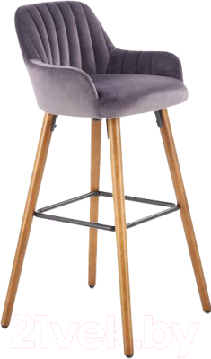 Стул барный Halmar H93 (темно-серый/орех)