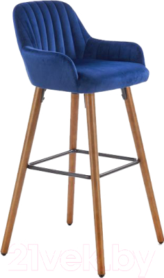 Стул барный Halmar H93 (синий/орех)
