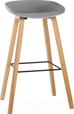 Стул барный Stool Group Libra / 8319 (серый/деревянные ножки)