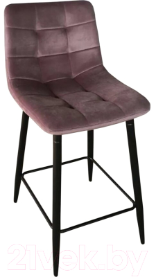 Стул барный AksHome Mia (пыльная роза велюр HLR25/черный)