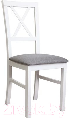 Стул Drewmix Milano 4 (светло-серая ткань 10/белый)
