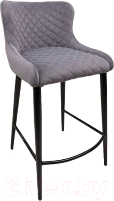Стул барный Listvig Onore (серый велюр/Grand 965/черный)