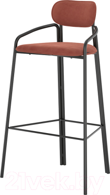 Стул барный Latitude Ror Round / RORBCHRBKVLRDRD (черный/темно-красный)