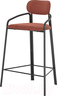 Стул барный Latitude Ror Round / RORBSCHRBKVLRDRD (черный/темно-красный)