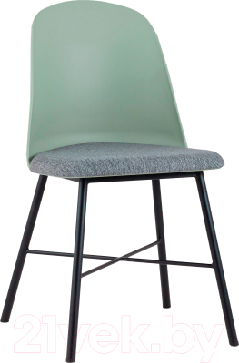 Стул Stool Group Shell с мягким сиденьем / 8336 (серо-зеленый)