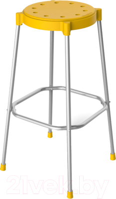 Табурет барный Sheffilton SHT-S48 (желтый/хром лак)