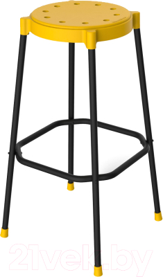 Табурет барный Sheffilton SHT-S48 (желтый/черный муар)