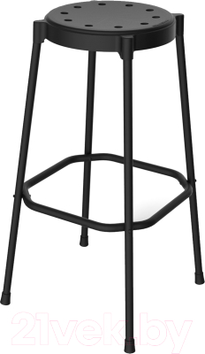 Табурет барный Sheffilton SHT-S48 (черный/черный муар)