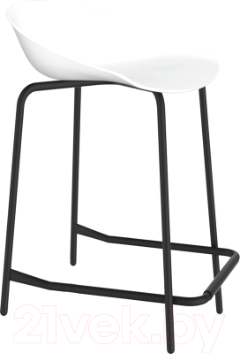 Стул барный Sheffilton SHT-ST19/S29-1 (белый/черный муар)
