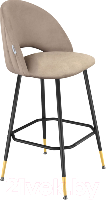 Стул барный Sheffilton SHT-ST34-1/S131 (латте/черный муар/золото)