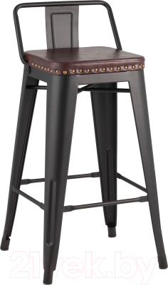 Стул барный Stool Group Tolix Soft / LF626A Matte Black 3474/PU7005 (черный матовый)