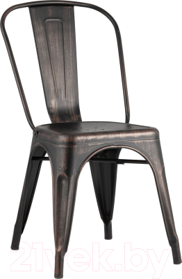 Стул Stool Group Tolix / YD-H440B MS-01-1 (черный/патина золото)