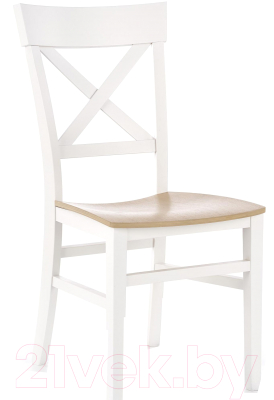 Стул Halmar Tutti (белый/дуб медовый)