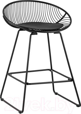 Стул барный Stool Group UFO / UFO-24A-P11 BL/BL (черный с черной подушкой)