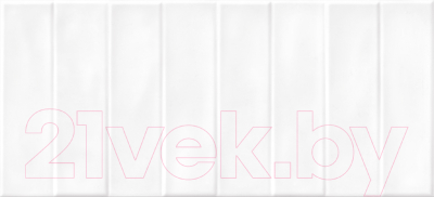 Плитка Cersanit Pudra Кирпич Рельеф PDG054D (200x440, белый)