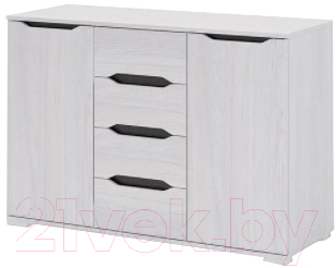 Комод Стендмебель Валенсия КМ-012 со створками (ясень анкор)