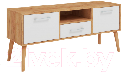 Тумба ФорестДекоГрупп Сканди / ГН 028-10 (дуб крафт/белый)