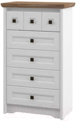 Комод Мебель-Неман Тиволи МН-035-02 (белый структурный/дуб стирлинг)
